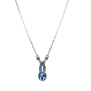 Givenchy light royal blue crystals necklace